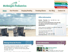 Tablet Screenshot of mcknightpediatrics.com
